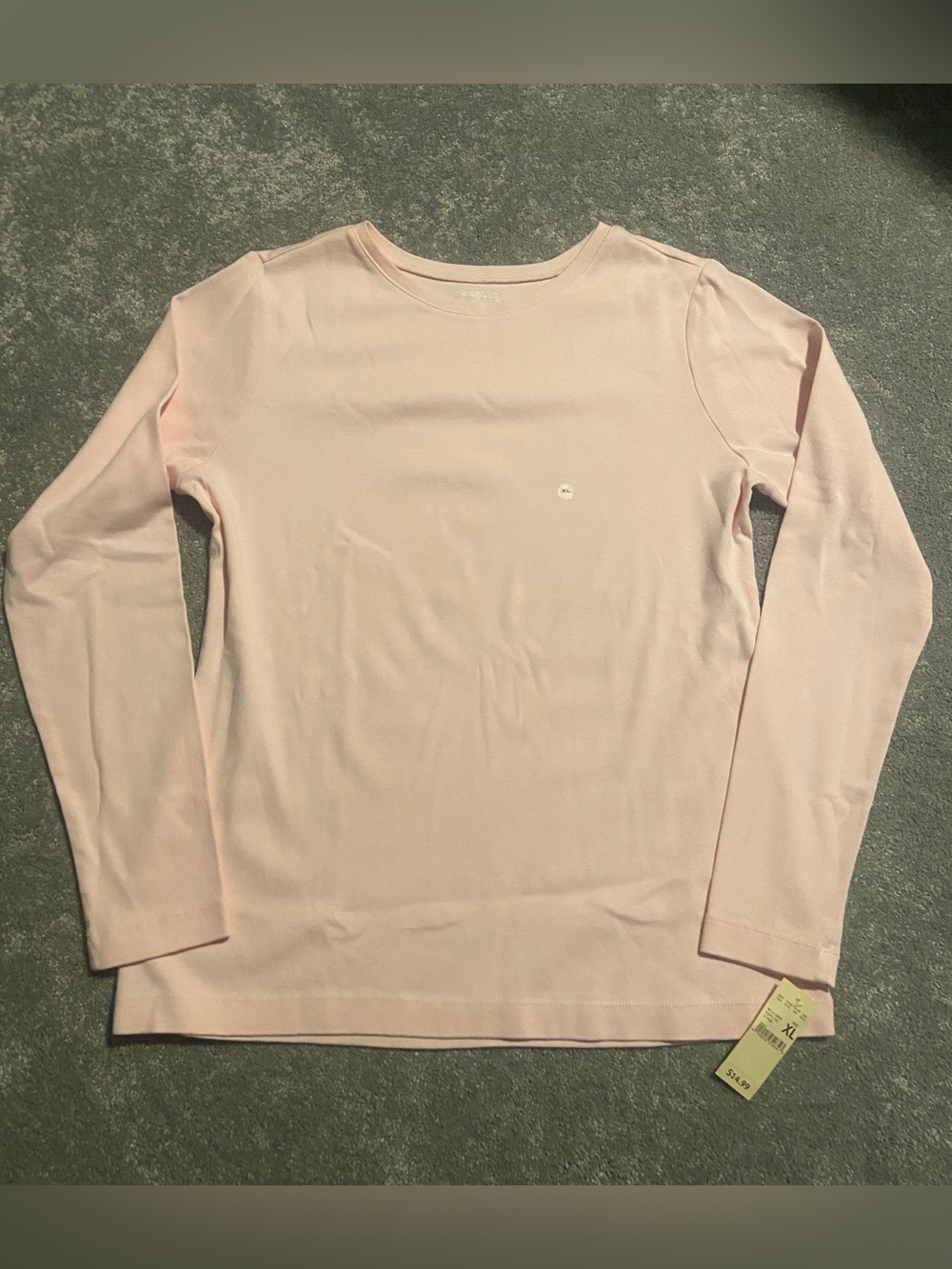 NWT Eddie Bauer Women's Long Sleeve Light Pink T-Shirt ladies XL